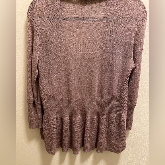 Eileen Fisher Linen Blend Open Front Knit Cardigan Size Petite Small - Picture 6 of 10